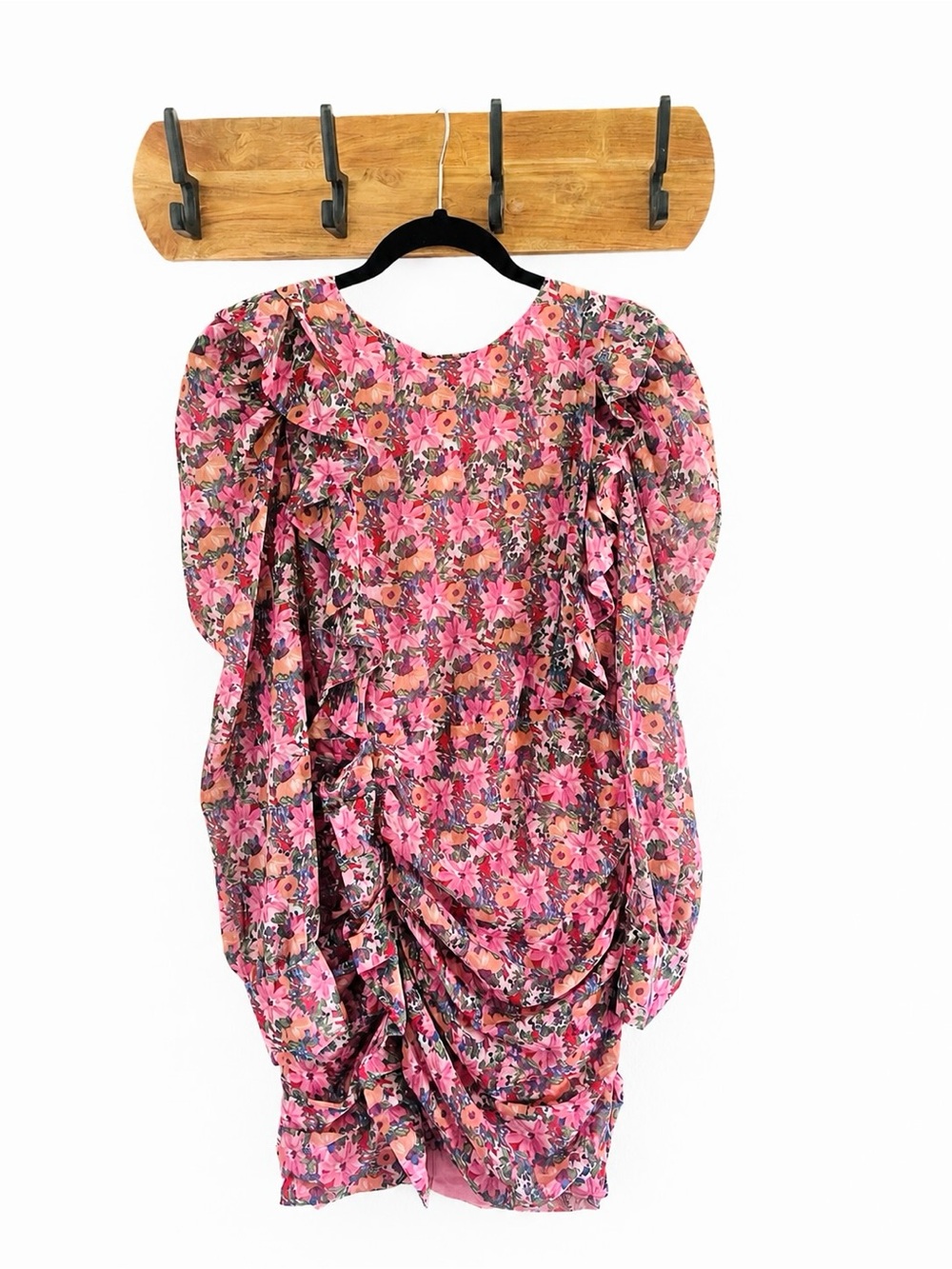 Zara Floral Ruffle Mini Dress size small NEW